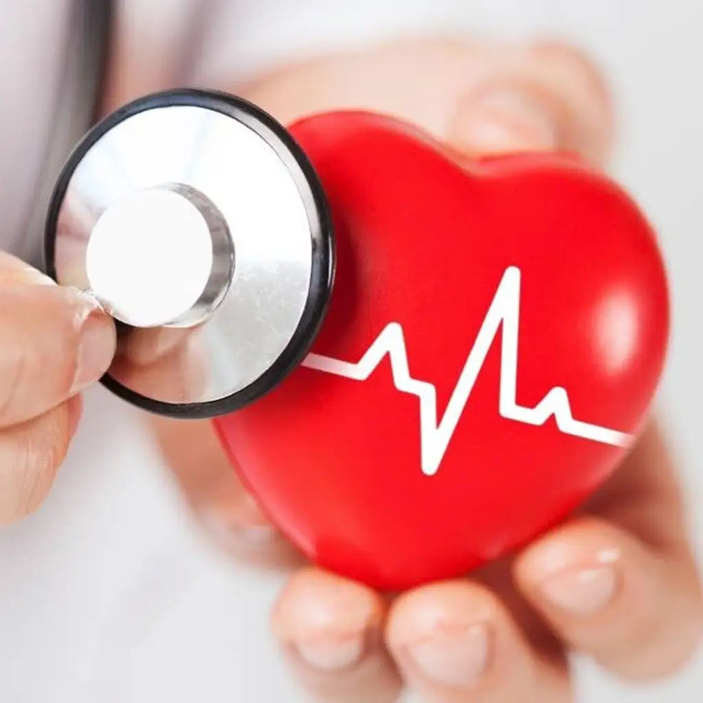 Listing to a heart image