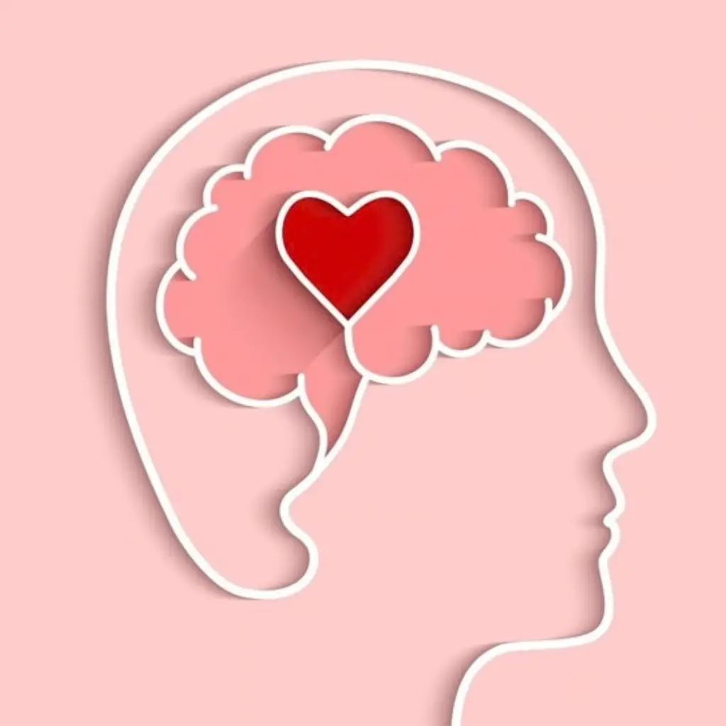 Image of a brain with a heart inside